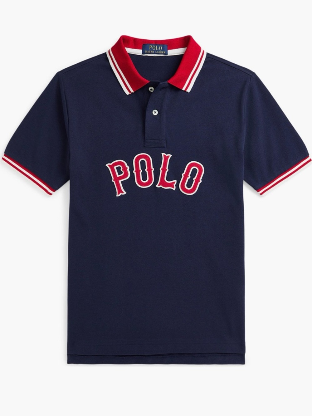 Polo by Ralph Lauren Navy Polo with Red and White Trim
